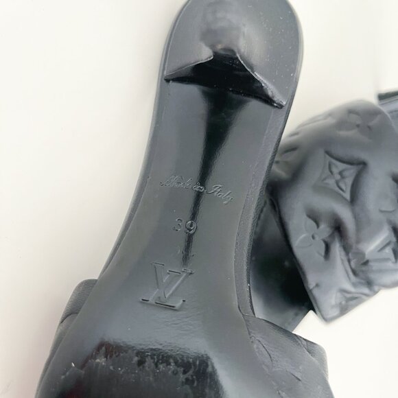 Louis Vuitton Revival Mule Monogram Yellow Heel Padded Heels Sandals - Picture 12 of 16